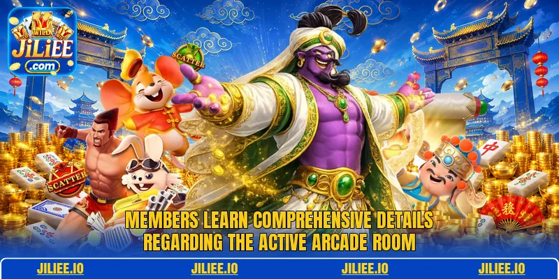 Members learn comprehensive details regarding the active arcade room
