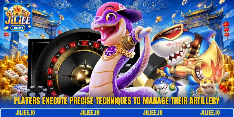 Players execute precise techniques to manage their artillery