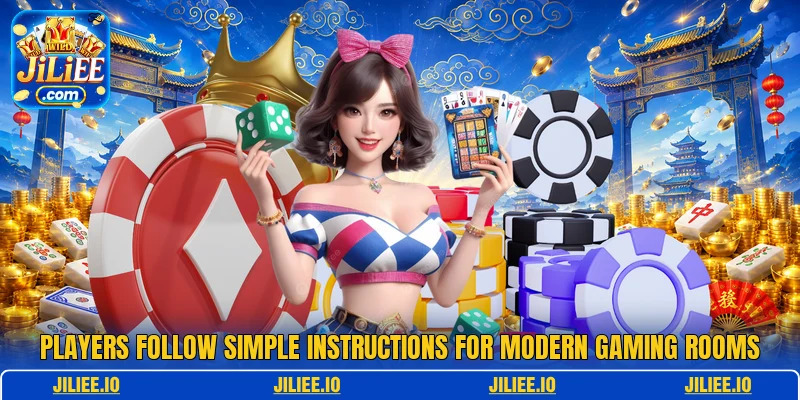 Players follow simple instructions for modern gaming rooms